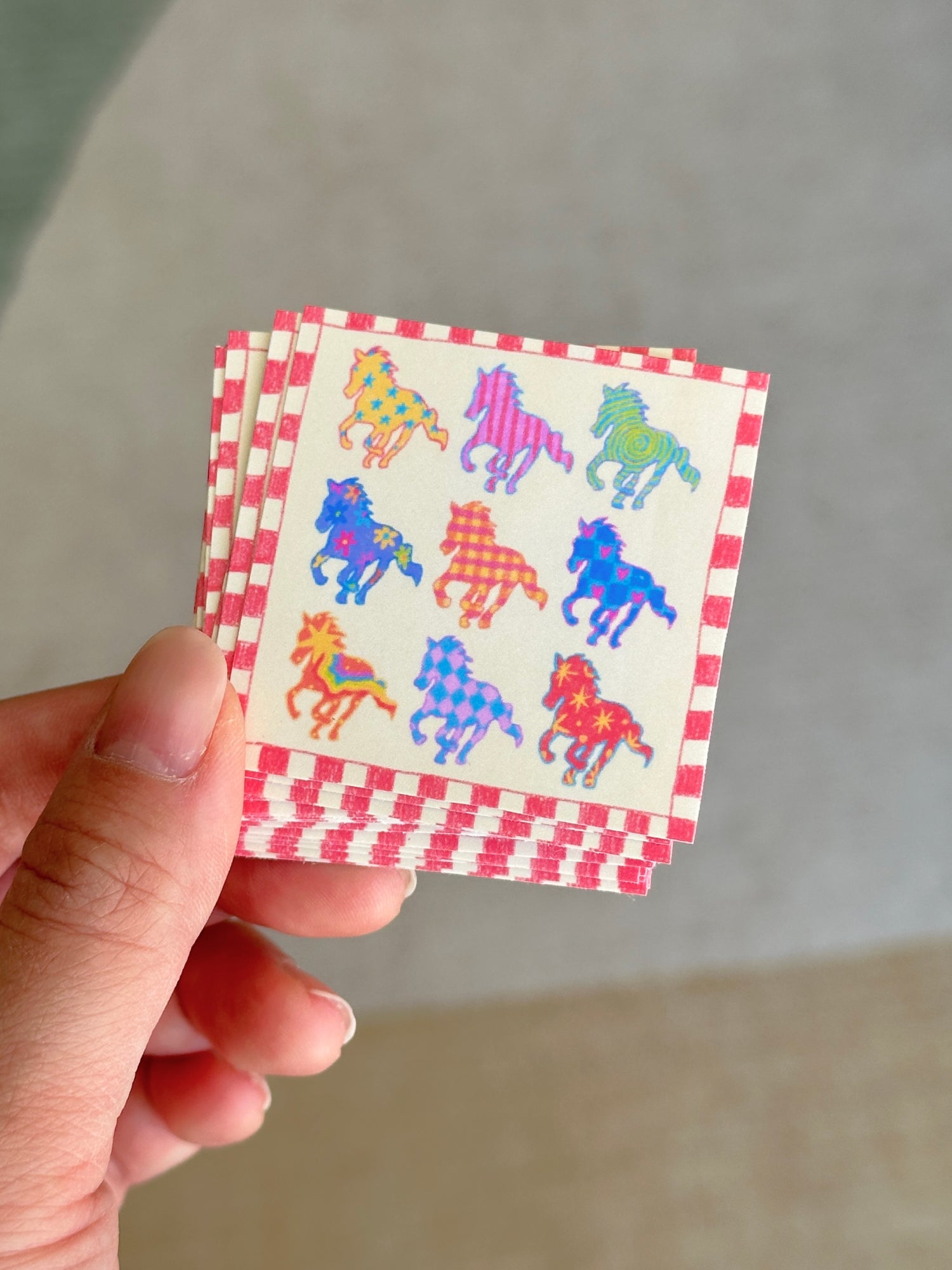 Nine Horses Glossy Vinyl Sticker