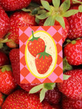 Strawberry Matte Vinyl Sticker