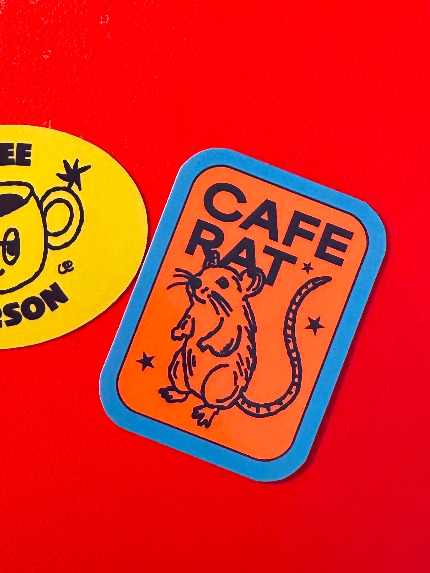 Cafe Rat Glossy Vinyl Sticker
