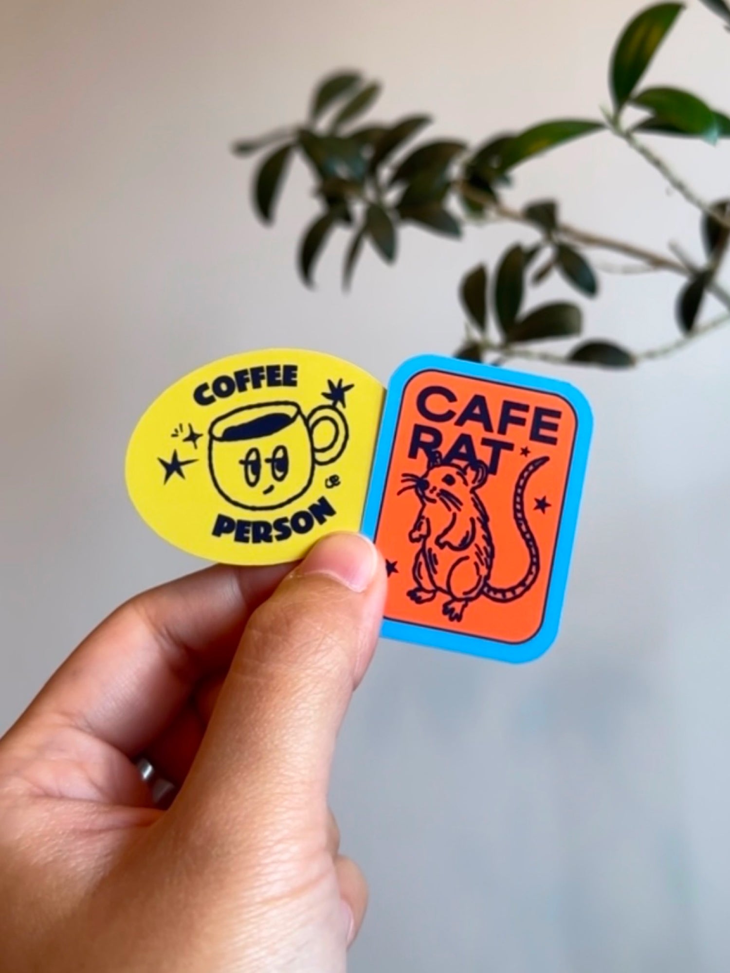 Coffee Person Glossy Vinyl Sticker