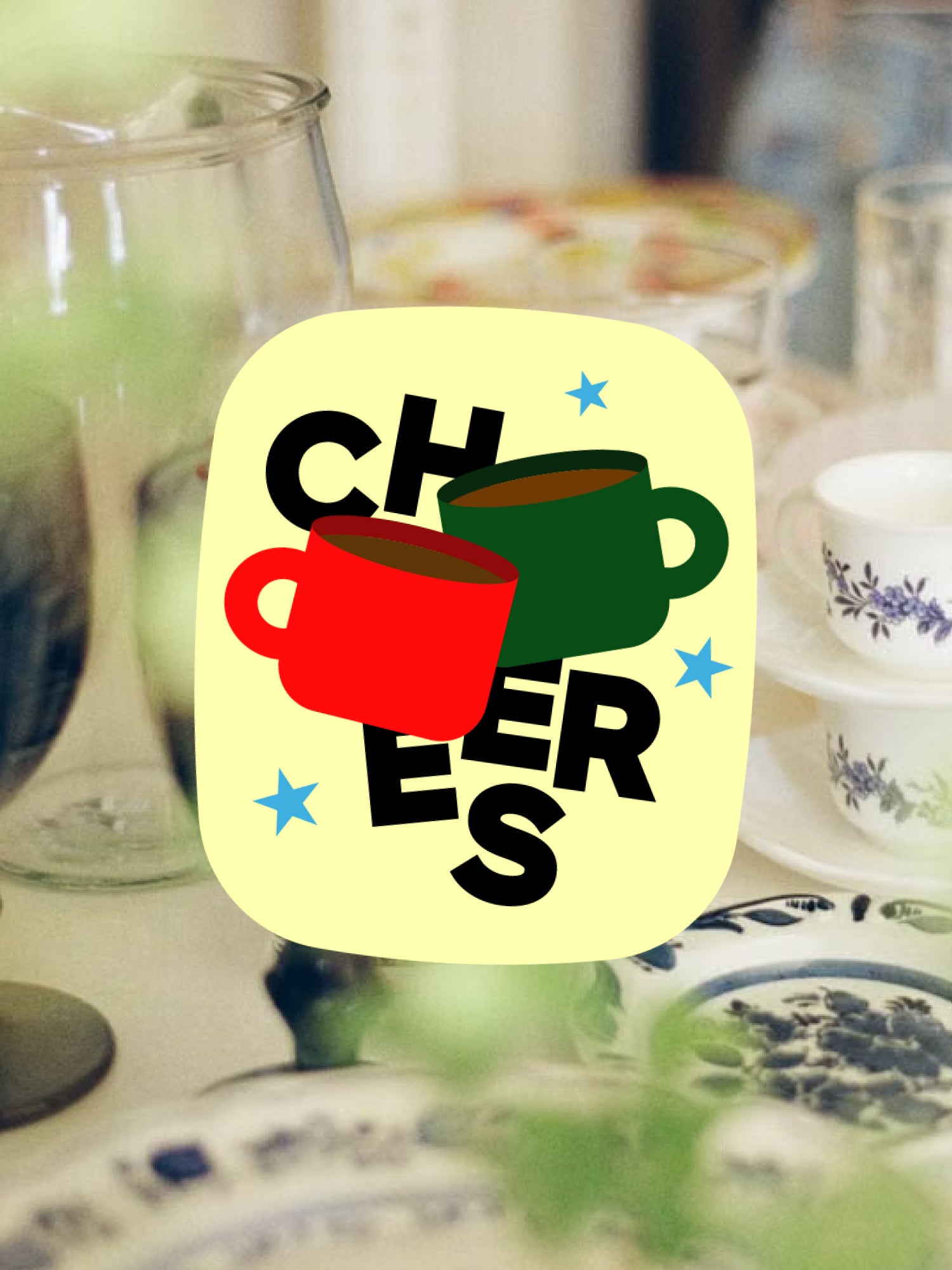Cheers Glossy Vinyl Sticker